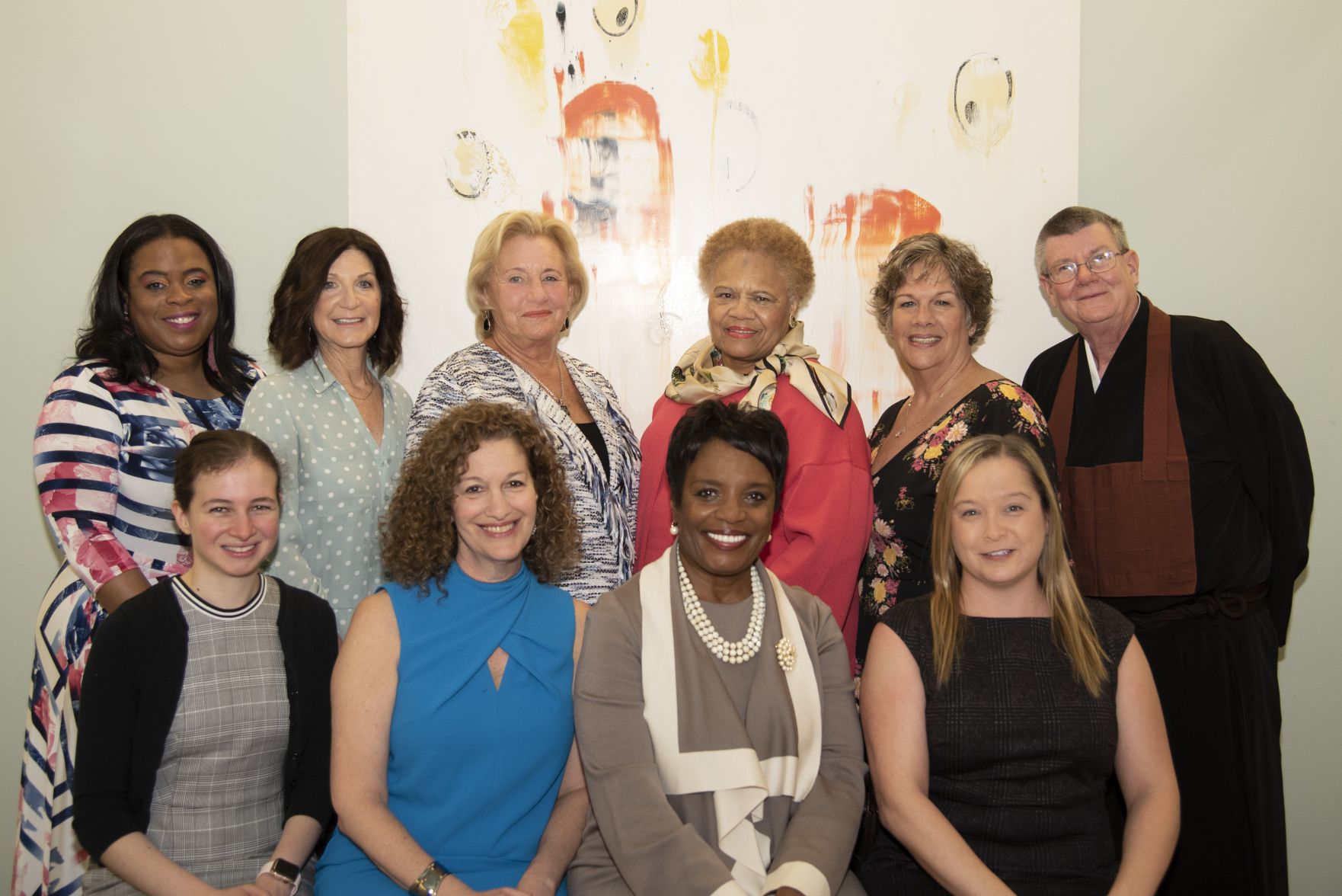 Front Row: Simone Bernstein, Cindy Lander Wallach, Gwendolyn Packnett, PhD, Jessica Bueler
Back Row: Valeda Keys, Mary Lieber Schoolman, Jo Ann Taylor Kindle, Mary Harper Thomas, Jill Aul, Karen McAllister